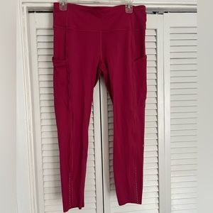 Lululemon Fast & Free leggings. Fuschia/magenta color. Size 10